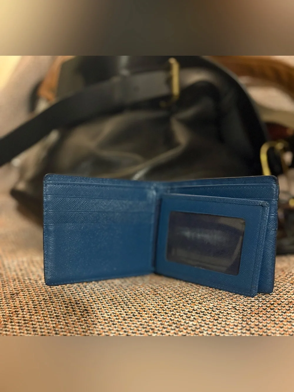MCM Monogram Embossed Leather Trifold Wallet
